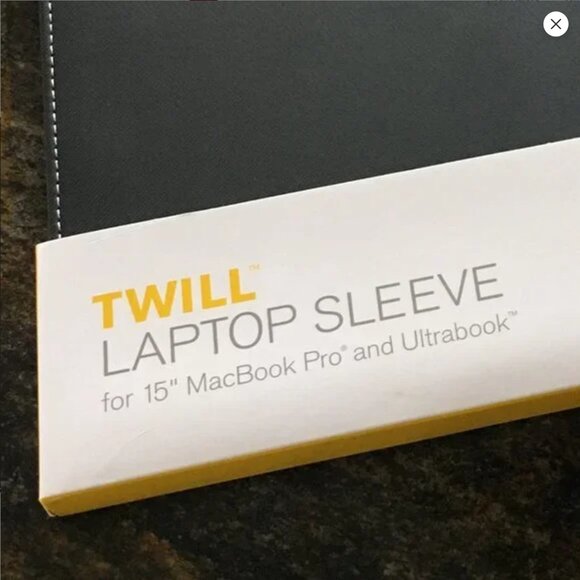 Targus Black Twill Laptop Sleeve For 15" MacBook Pro and Ultrabook NWT - Picture 4 of 13